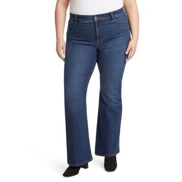 Jessica Simpson Women's High Rise Flare Jean Size 16 Color Drive Blue NWT - Picture 9 of 14